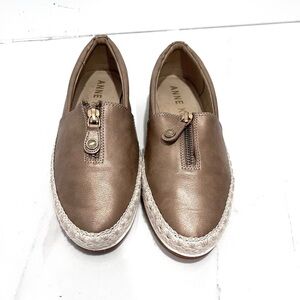 Anne Klein Brown Espadrille Slip-Ons 7.5